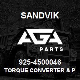 925-4500046 Sandvik TORQUE CONVERTER & PUMP GROUP | AGA Parts