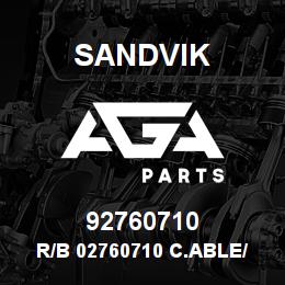 92760710 Sandvik R/B 02760710 C.ABLE/BOX X23 RB | AGA Parts