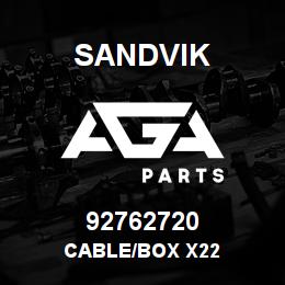 92762720 Sandvik CABLE/BOX X22 | AGA Parts