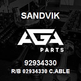 92934330 Sandvik R/B 02934330 C.ABLE RB | AGA Parts