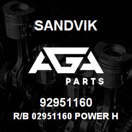 92951160 Sandvik R/B 02951160 POWER HARNESS RB | AGA Parts