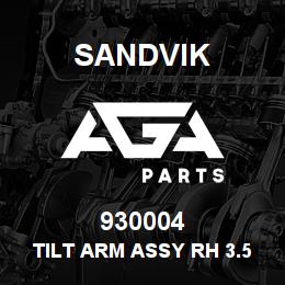 930004 Sandvik TILT ARM ASSY RH 3.57M (BOM) | AGA Parts