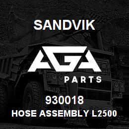 930018 Sandvik HOSE ASSEMBLY L2500 (L 750) | AGA Parts