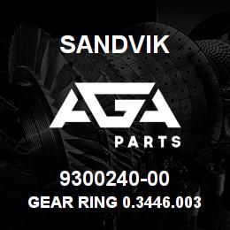9300240-00 Sandvik GEAR RING 0.3446.003 | AGA Parts