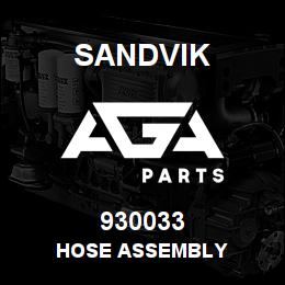 930033 Sandvik HOSE ASSEMBLY | AGA Parts