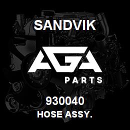 930040 Sandvik HOSE ASSY. | AGA Parts
