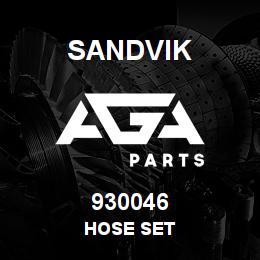 930046 Sandvik HOSE SET | AGA Parts