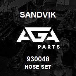 930048 Sandvik HOSE SET | AGA Parts