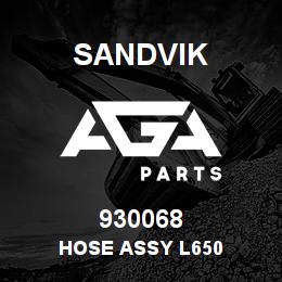 930068 Sandvik HOSE ASSY L650 | AGA Parts