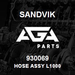 930069 Sandvik HOSE ASSY L1000 | AGA Parts
