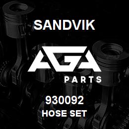 930092 Sandvik HOSE SET | AGA Parts