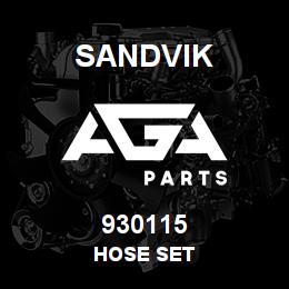 930115 Sandvik HOSE SET | AGA Parts