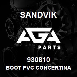 930810 Sandvik BOOT PVC CONCERTINA (ROD LOAD RB | AGA Parts