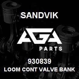 930839 Sandvik LOOM CONT VALVE BANK (8.9M) | AGA Parts