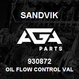 930872 Sandvik OIL FLOW CONTROL VALVE 3WAY | AGA Parts