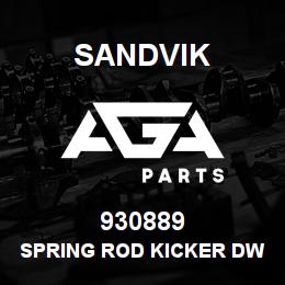 930889 Sandvik SPRING ROD KICKER DWG:2692 | AGA Parts