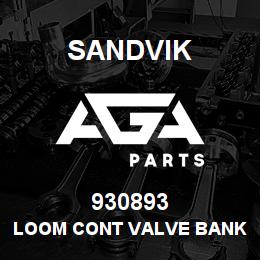930893 Sandvik LOOM CONT VALVE BANK-PROX RB | AGA Parts