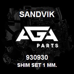 930930 Sandvik SHIM SET 1 MM. | AGA Parts