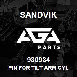 930934 Sandvik PIN FOR TILT ARM CYL RB | AGA Parts