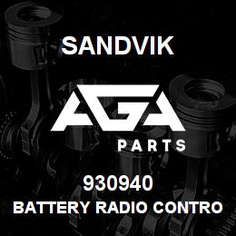 930940 Sandvik BATTERY RADIO CONTROL | AGA Parts