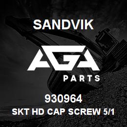 930964 Sandvik SKT HD CAP SCREW 5/16 IN. X35 MM. RB | AGA Parts