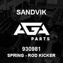 930981 Sandvik SPRING - ROD KICKER RB | AGA Parts