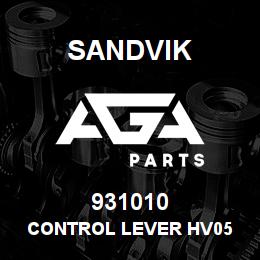 931010 Sandvik CONTROL LEVER HV05 | AGA Parts