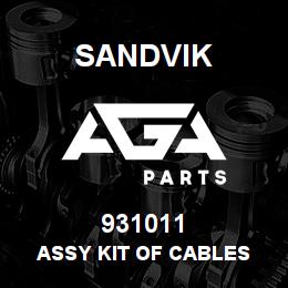 931011 Sandvik ASSY KIT OF CABLES | AGA Parts