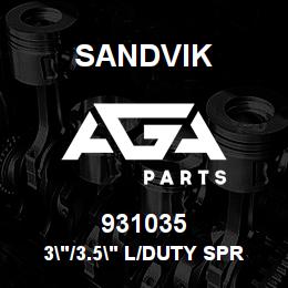 931035 Sandvik 3"/3.5" L/DUTY SPRING ASSY CUP | AGA Parts