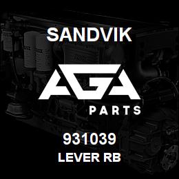 931039 Sandvik LEVER RB | AGA Parts