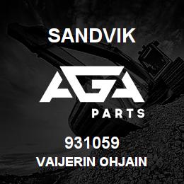 931059 Sandvik VAIJERIN OHJAIN | AGA Parts