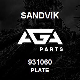 931060 Sandvik PLATE | AGA Parts