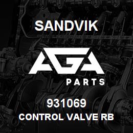 931069 Sandvik CONTROL VALVE RB | AGA Parts