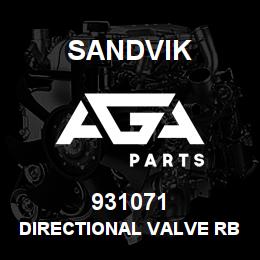 931071 Sandvik DIRECTIONAL VALVE RB | AGA Parts