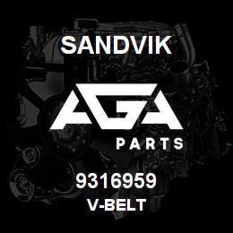 9316959 Sandvik V-BELT | AGA Parts
