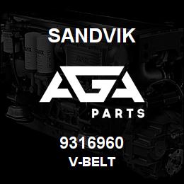 9316960 Sandvik V-BELT | AGA Parts