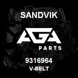 9316964 Sandvik V-BELT | AGA Parts