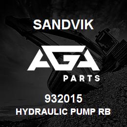 932015 Sandvik HYDRAULIC PUMP RB | AGA Parts