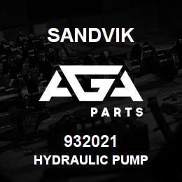 932021 Sandvik HYDRAULIC PUMP | AGA Parts