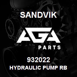 932022 Sandvik HYDRAULIC PUMP RB | AGA Parts