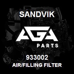 933002 Sandvik AIR/FILLING FILTER | AGA Parts