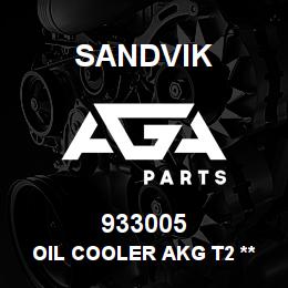933005 Sandvik OIL COOLER AKG T2 **T-TEXT | AGA Parts