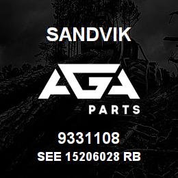 9331108 Sandvik SEE 15206028 RB | AGA Parts