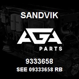 9333658 Sandvik SEE 09333658 RB | AGA Parts