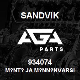 934074 Sandvik M?NT? JA M?NN?NVARSI | AGA Parts