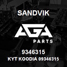 9346315 Sandvik KYT KOODIA 09346315 RB | AGA Parts