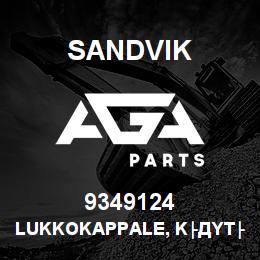 9349124 Sandvik LUKKOKAPPALE, K├ДYT├Д 09349124 RB | AGA Parts