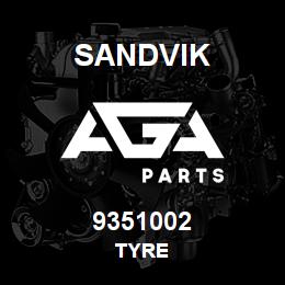 9351002 Sandvik TYRE | AGA Parts