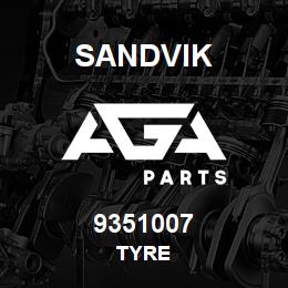 9351007 Sandvik TYRE | AGA Parts