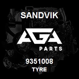 9351008 Sandvik TYRE | AGA Parts